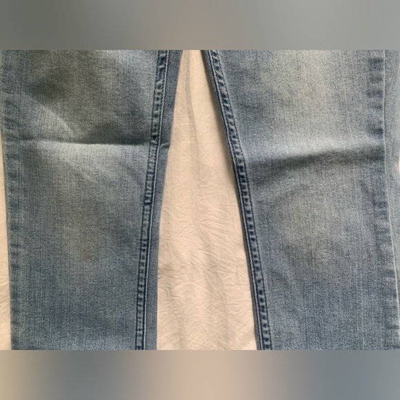 High waisted light wash raw hem Calvin Klein skinny jeans - Picture 7 of 7